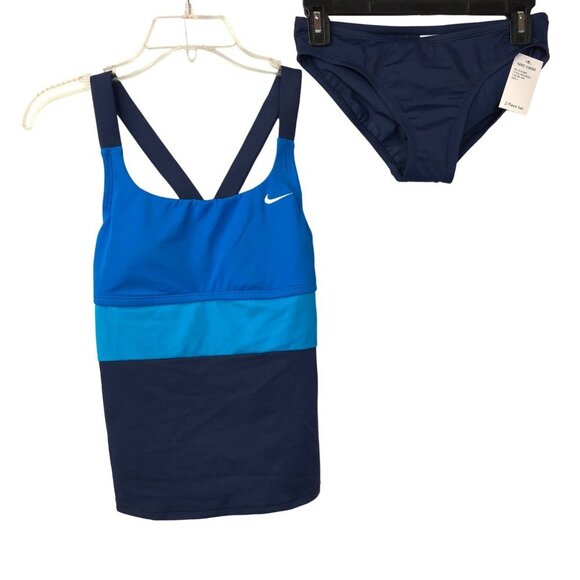 NIKE $94 TWO PIECES SWIM SUIT TANKINI &‎ BIKIN BOTTOM SM NWT - Picture 3 of 12
